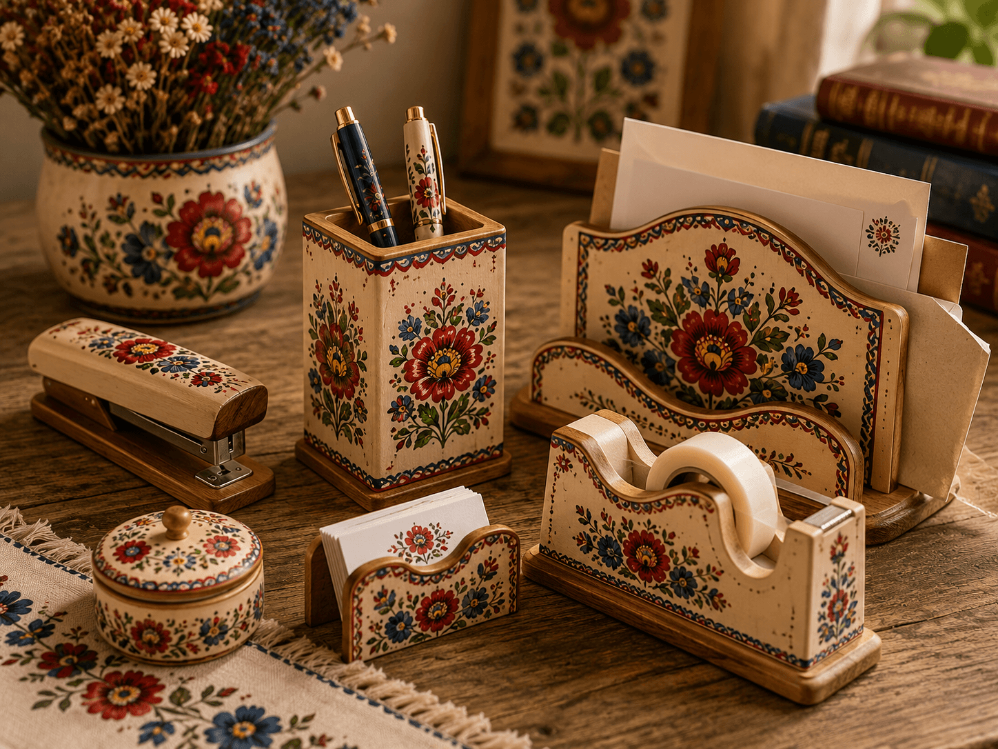 BUREAU accessoires folk polonais