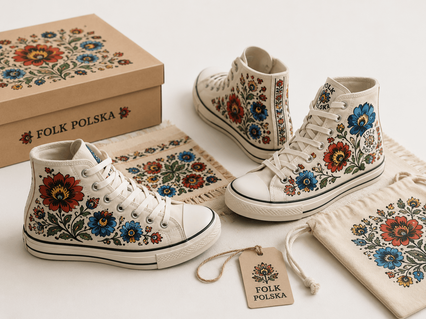 Baskets motifs Folk Polonais