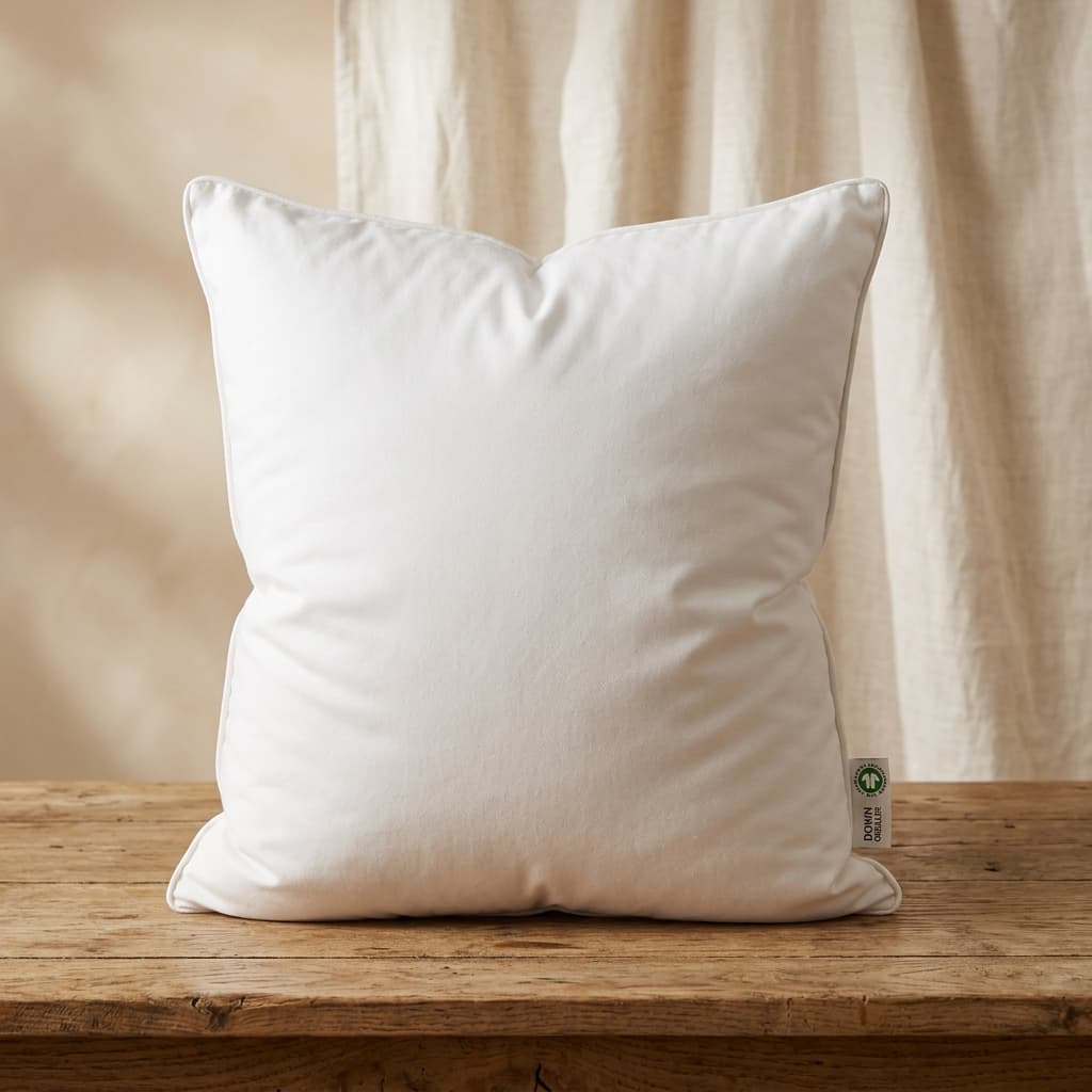 OREILLER 65 X 65 en plume et duvet d'oie 980gr.