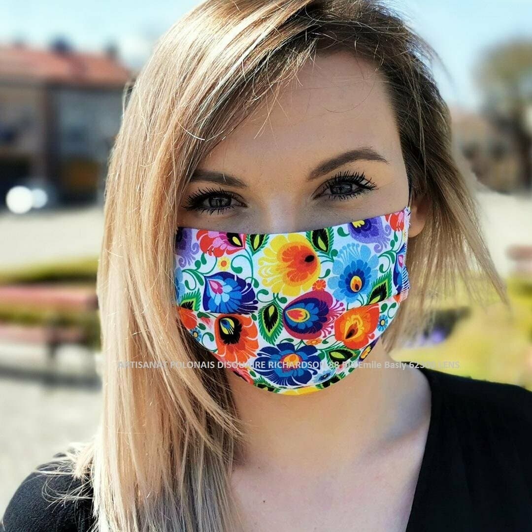 MASQUE FACIAL FOLK LOWICZ BLANC
