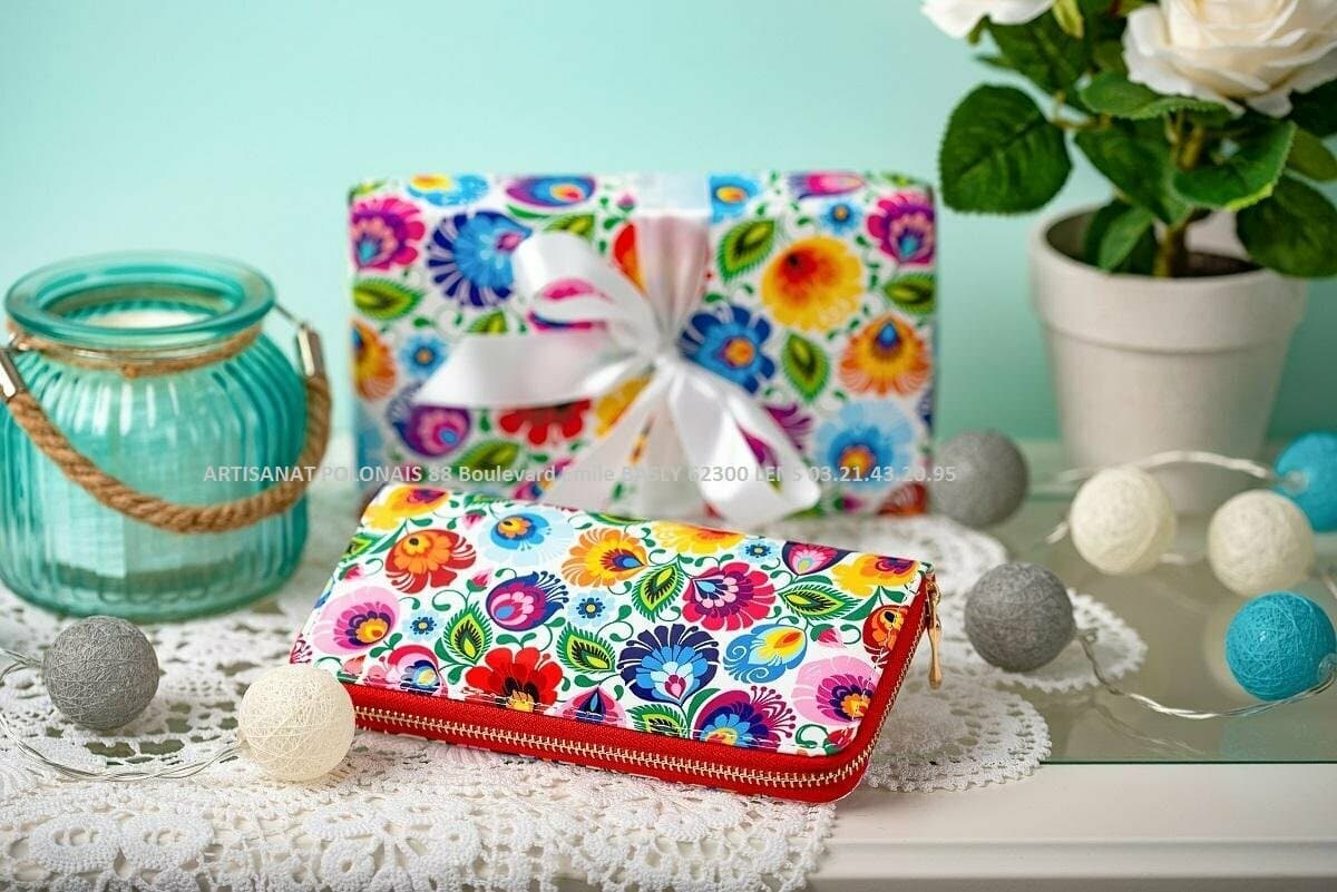 porte monnaie ou porte feuille FOLK polonais