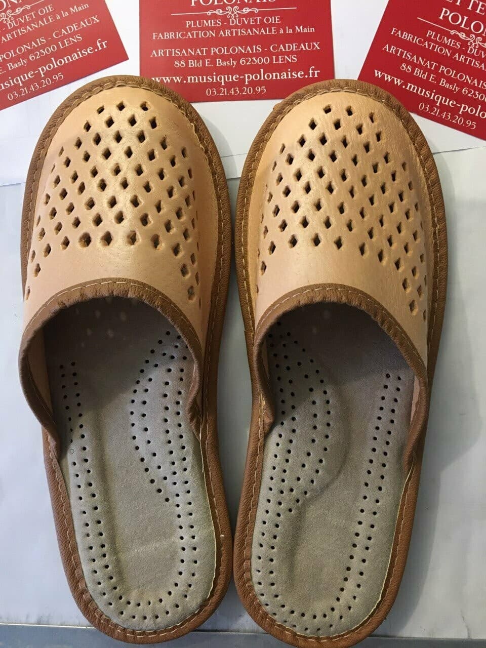 Pantoufles Homme cuir