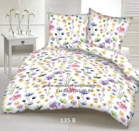 Parure de lit 160x200 housse + 2 Taies 70x80