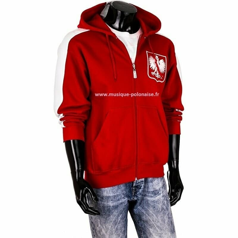 VESTE sweat POLSKA A CAPUCHE