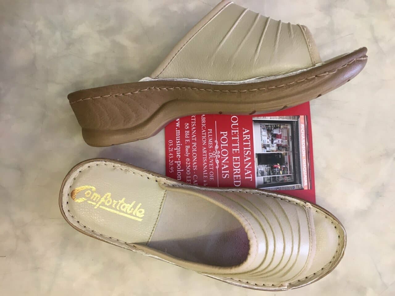 Pantoufles femme nus pieds