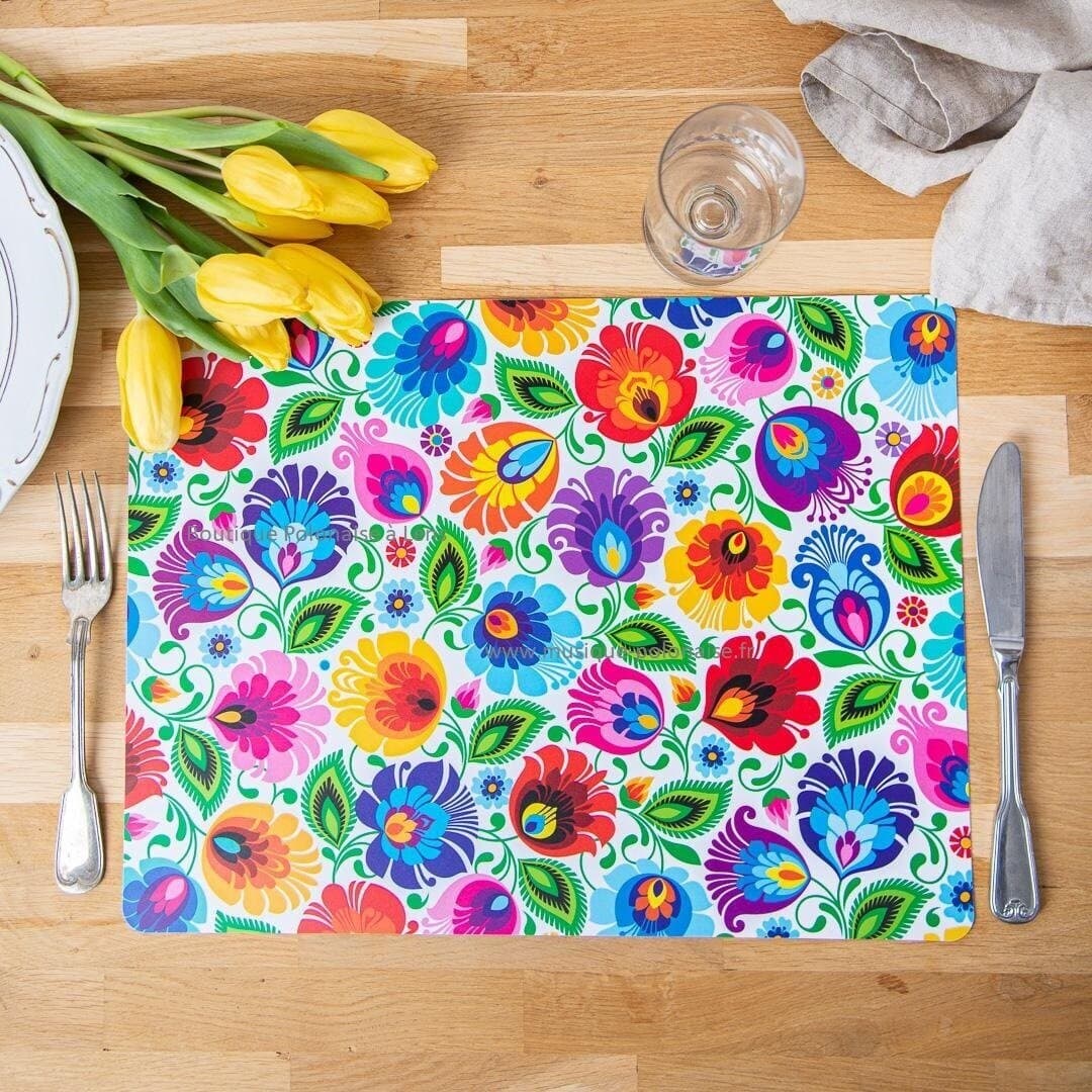 set de table folk polonais