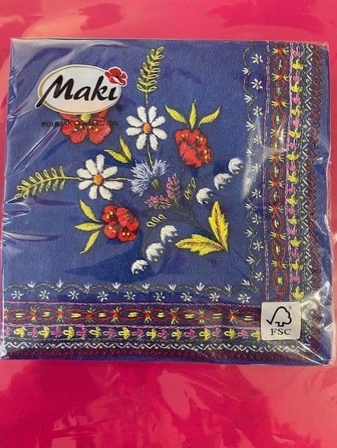 Serviettes de table folk polonais