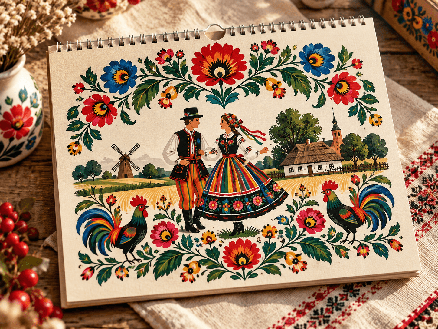 Calendrier Polska Folk Polonais 2027
