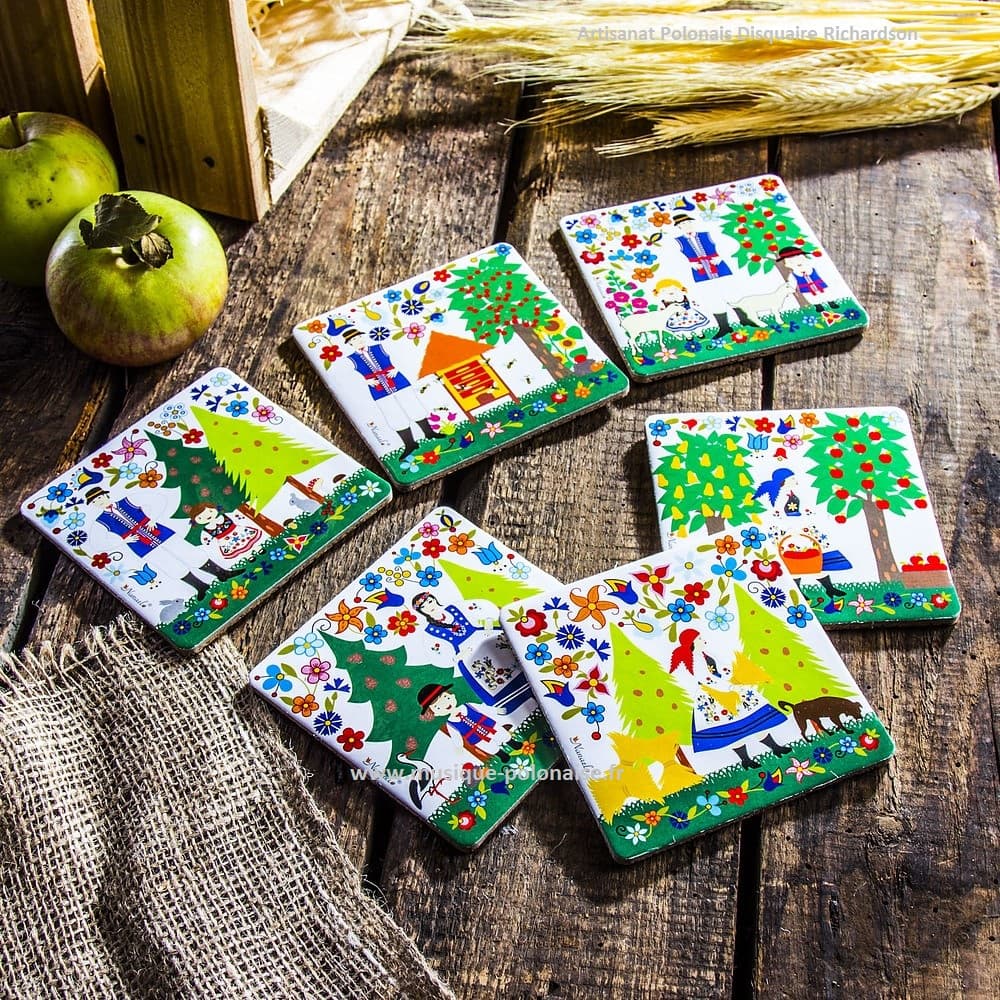 Dessous de verres kaszubskie famille