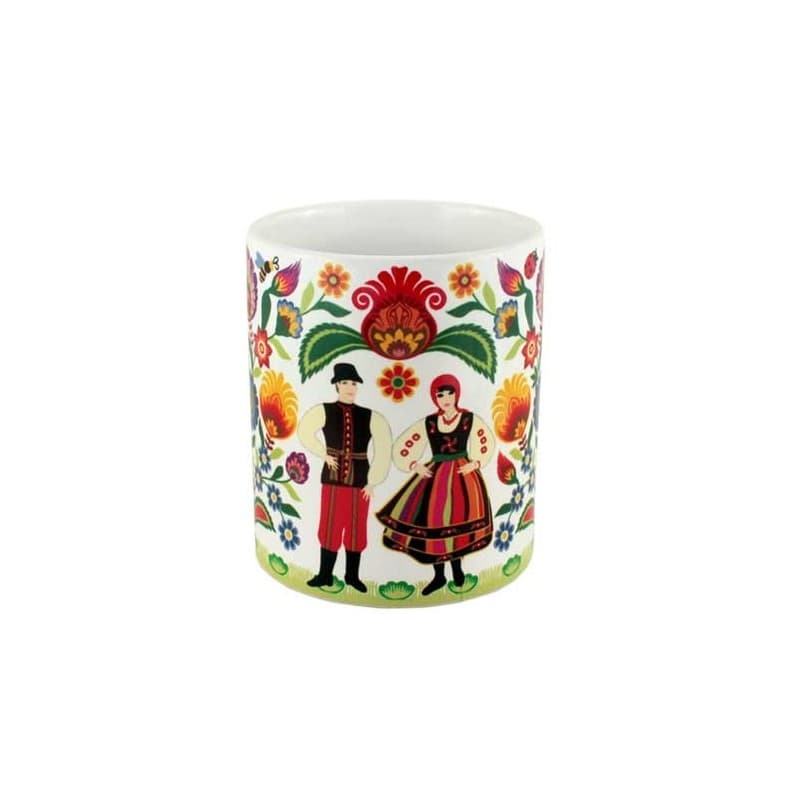 Mug folk Polonais couple Lowicz
